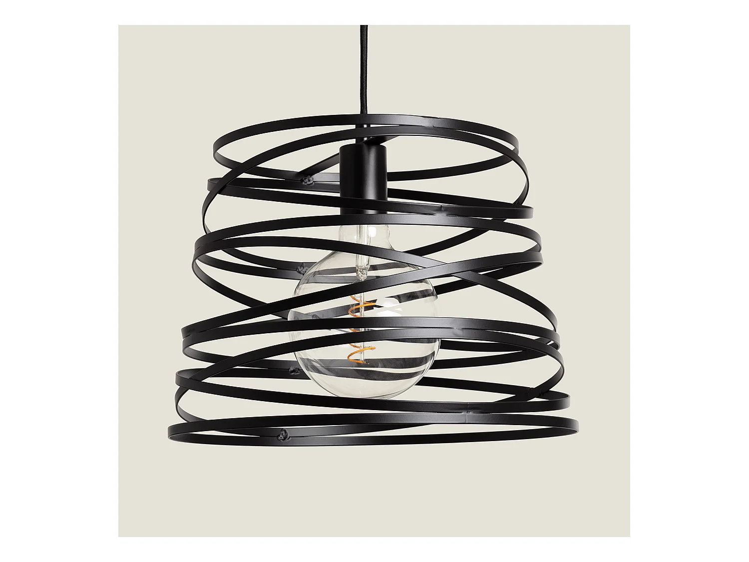 Lampada a Sospensione Metallo Hura Nero