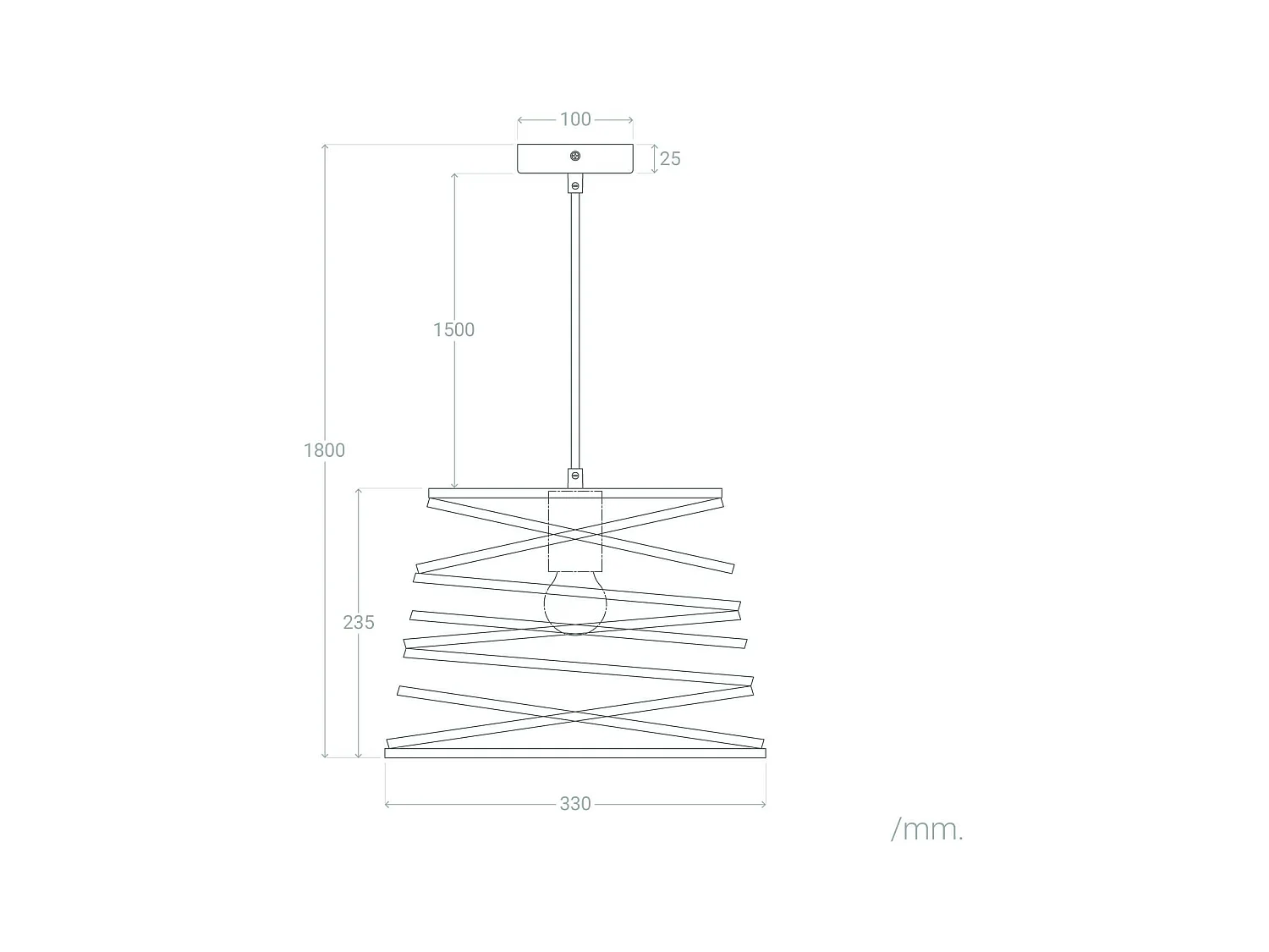 Lampada a Sospensione Metallo Hura Nero