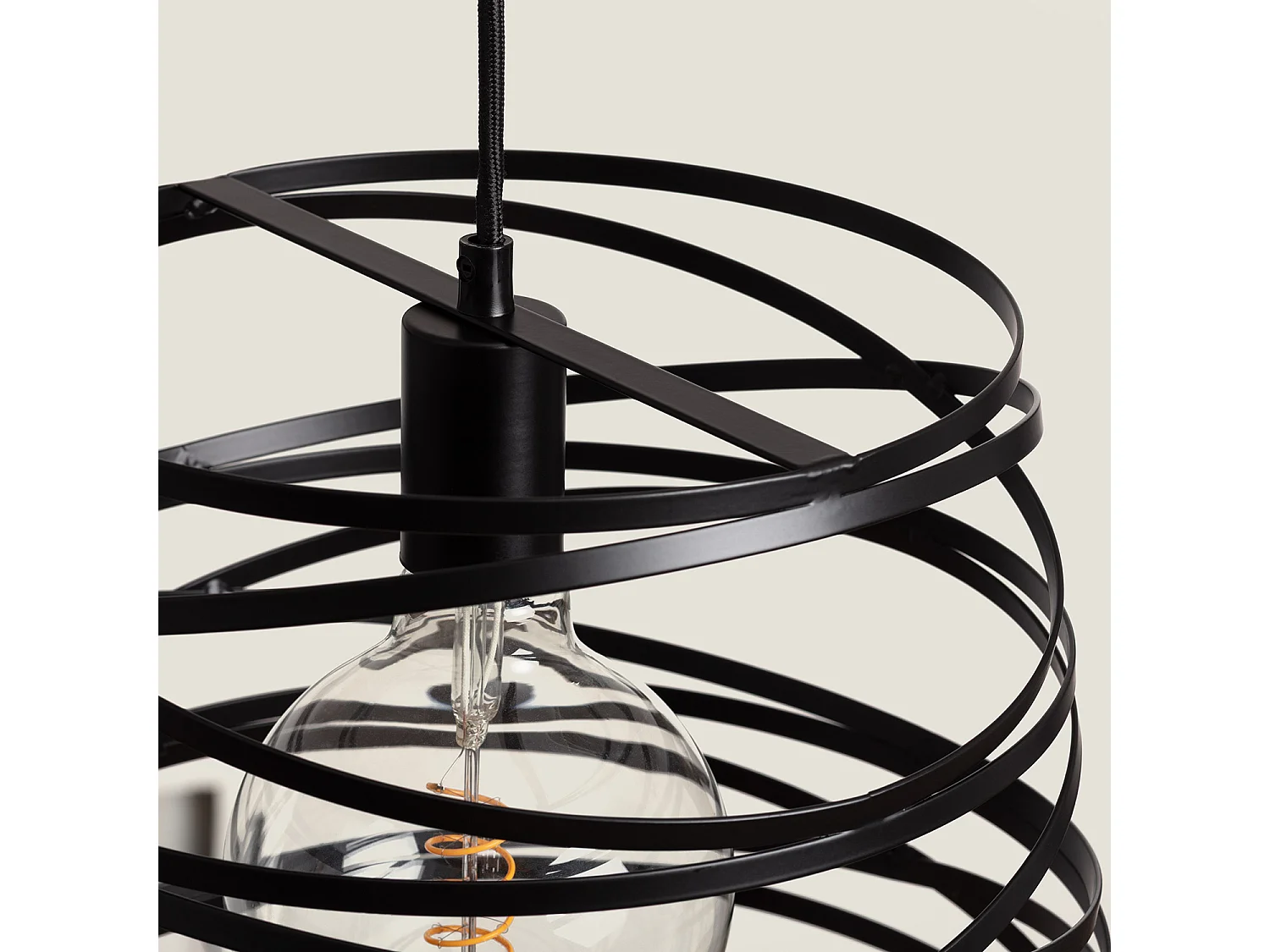 Suspension Métal Hura  Noir