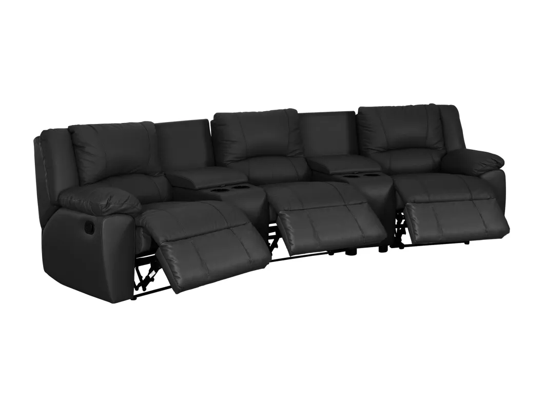 Kauf Unique Relaxsofa 3-Sitzer - Leder - Schwarz - AROMA