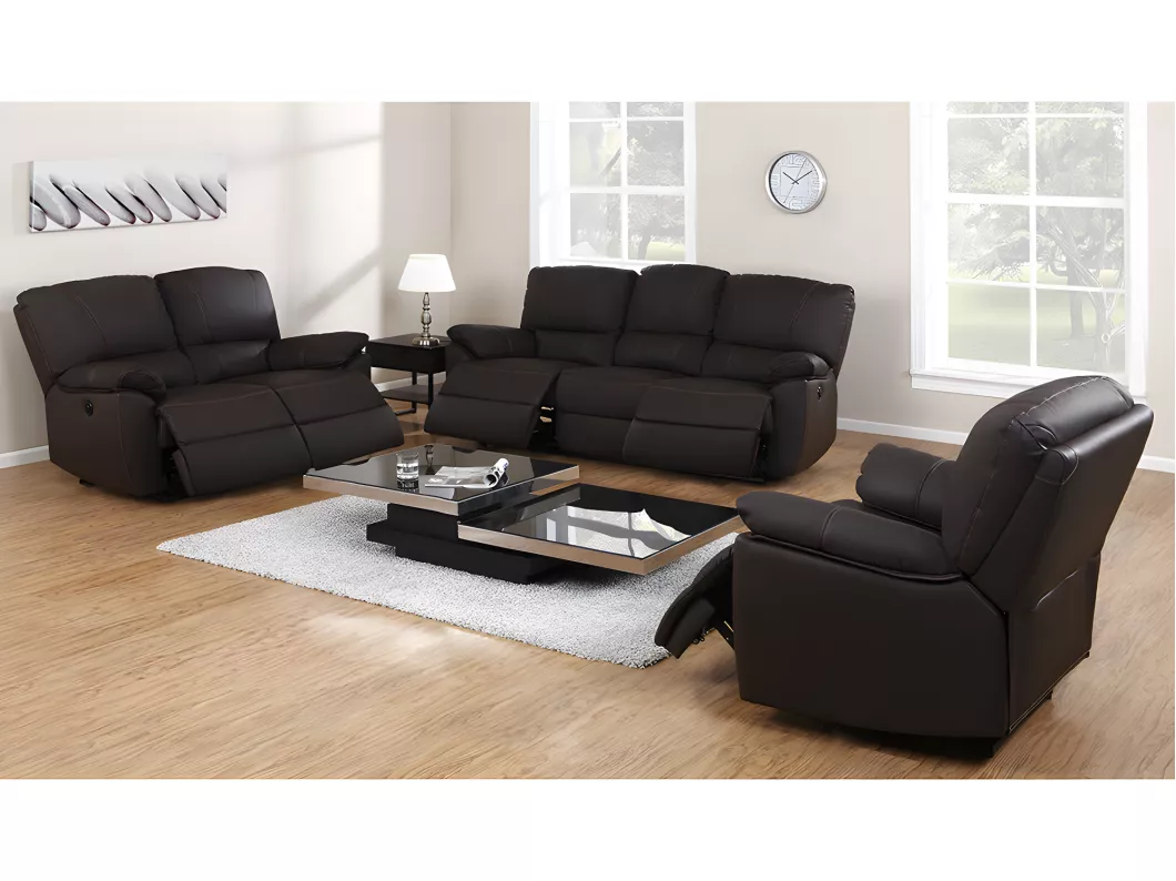 Kauf Unique Relaxsofa 2-Sitzer elektrisch - Leder - Braun - MARCIS