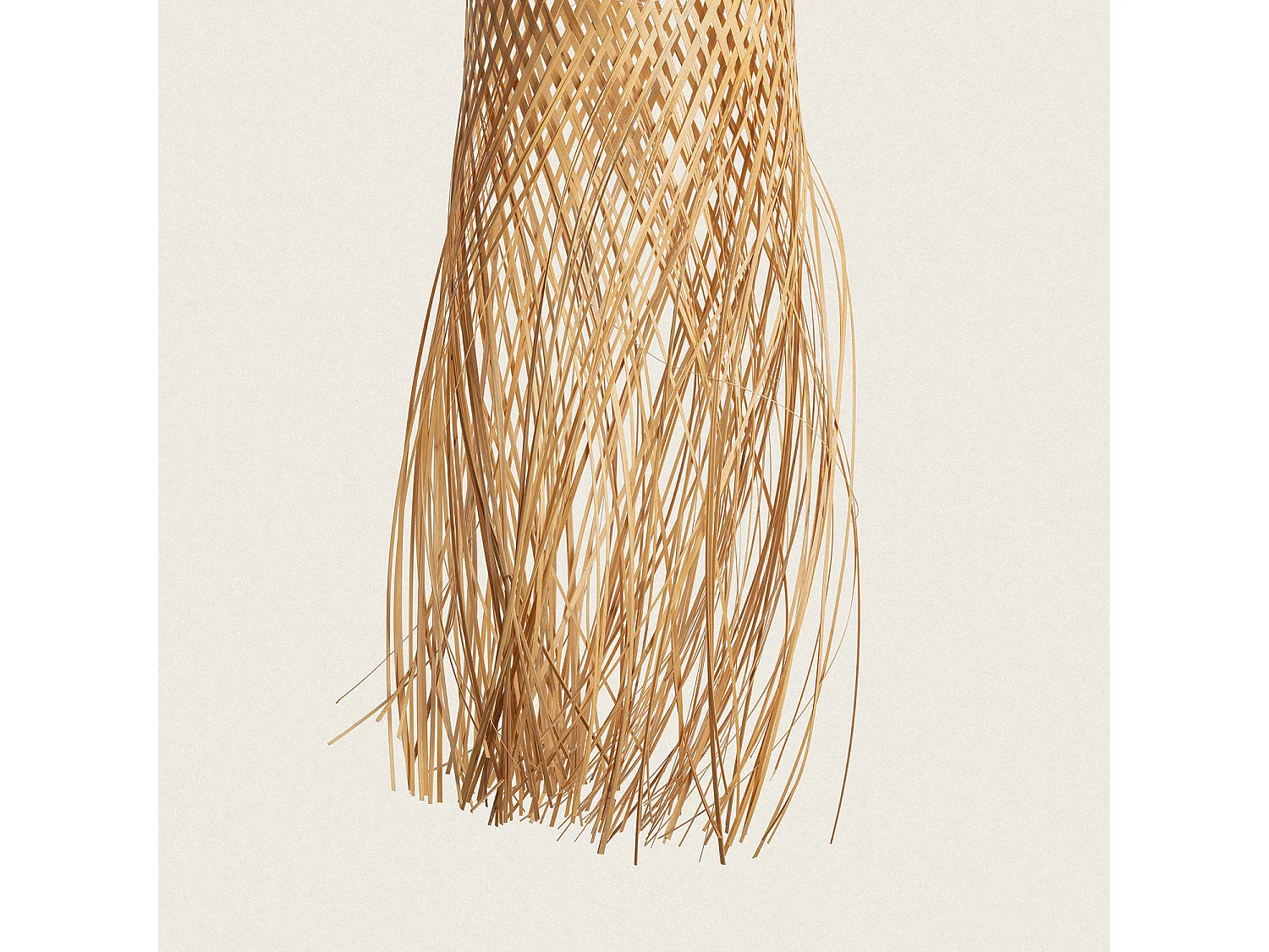 Suspension Bambou Kawaii  Textile blanc