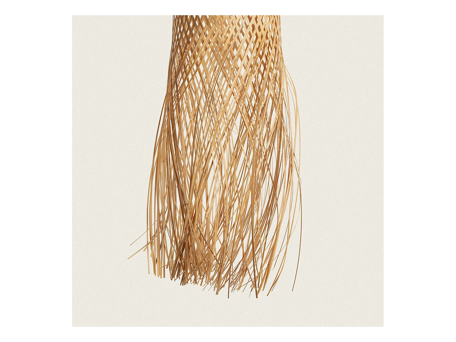 Suspension Bambou Kawaii  Textile blanc