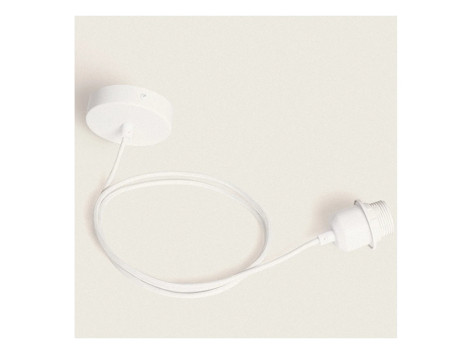 Suspension Bambou Kawaii  Textile blanc