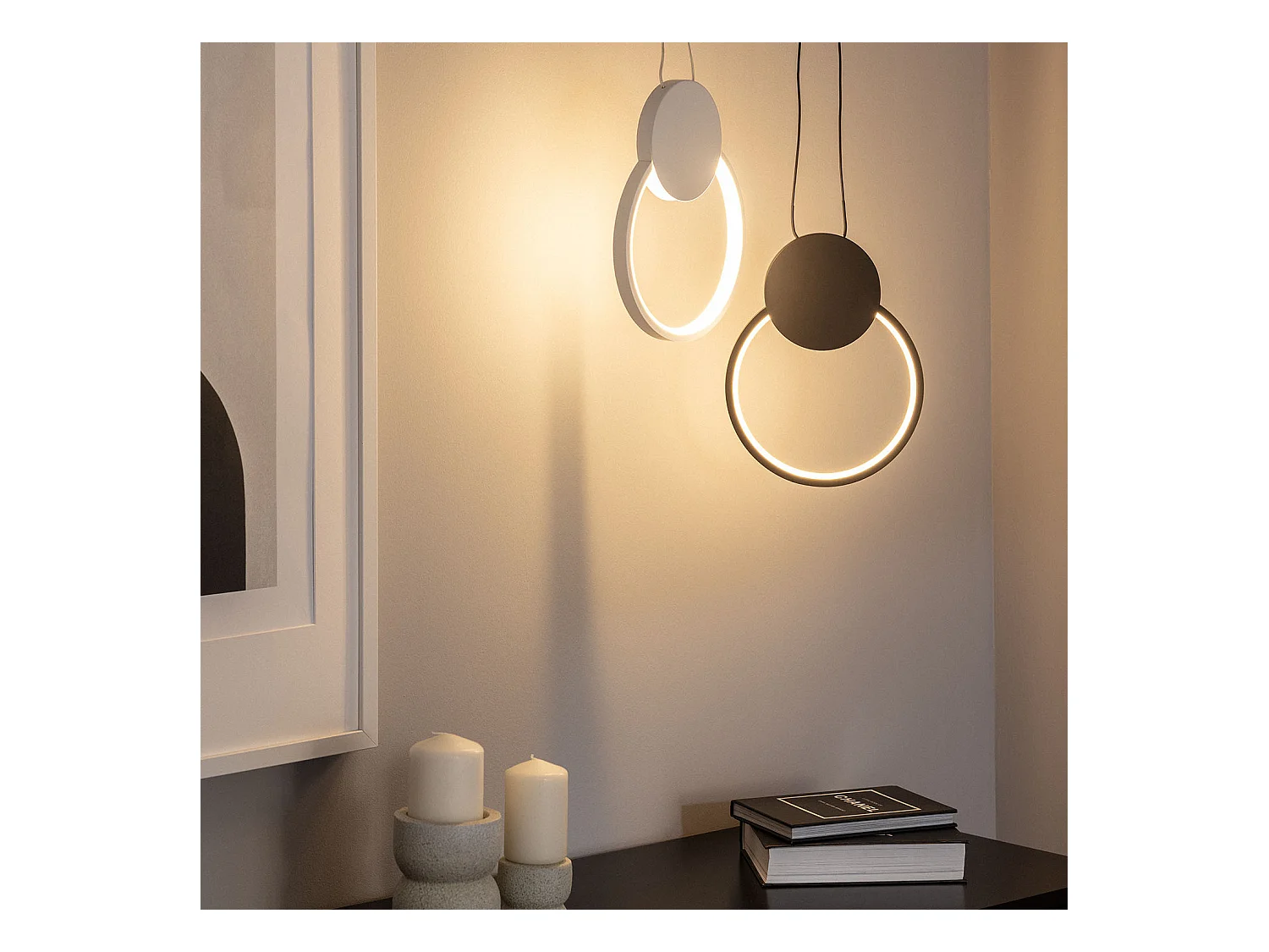 Lampada a Sospensione LED 10W Metallo Stendhal Bianco