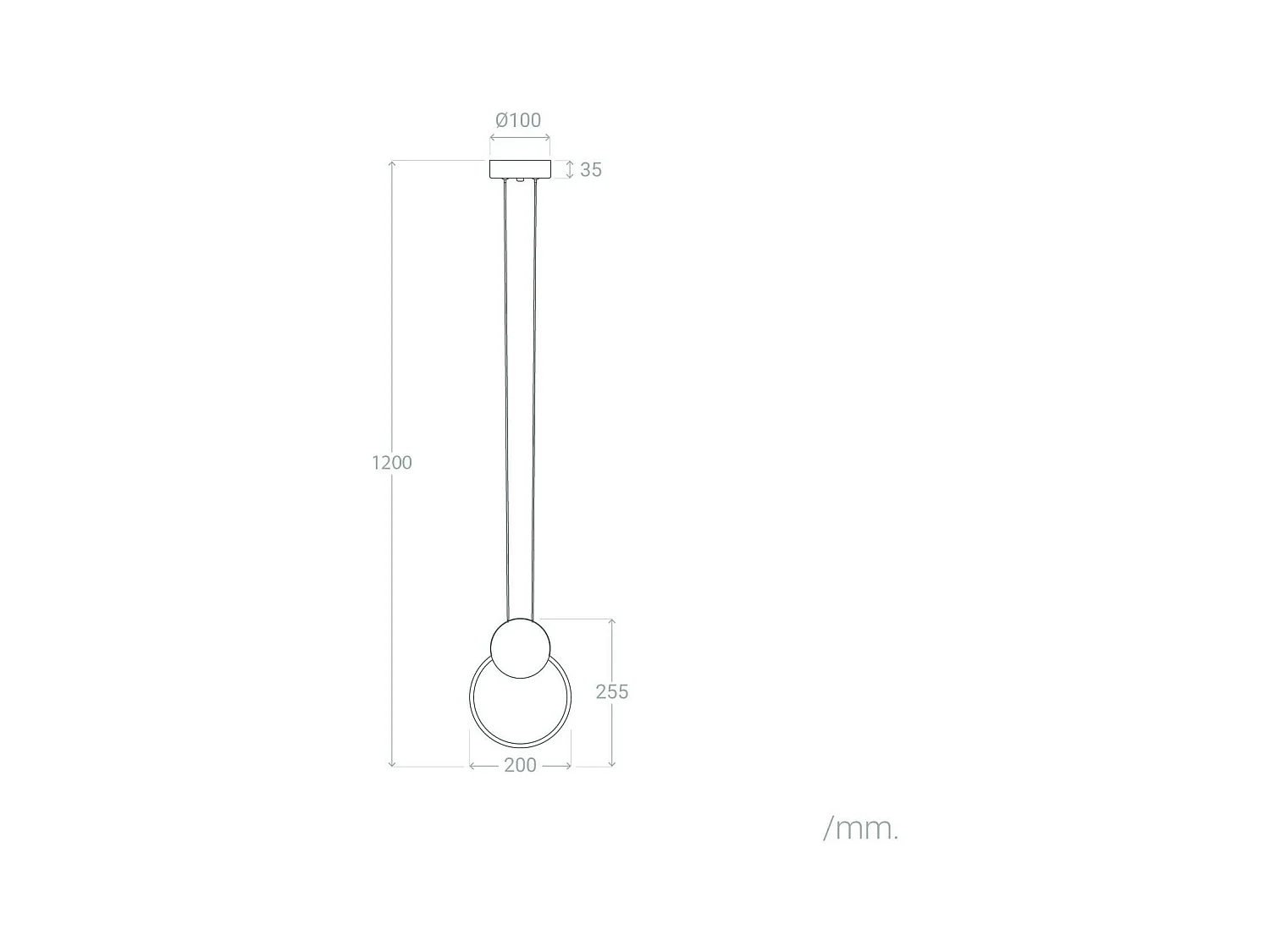 Lampada a Sospensione LED 10W Metallo Stendhal Bianco
