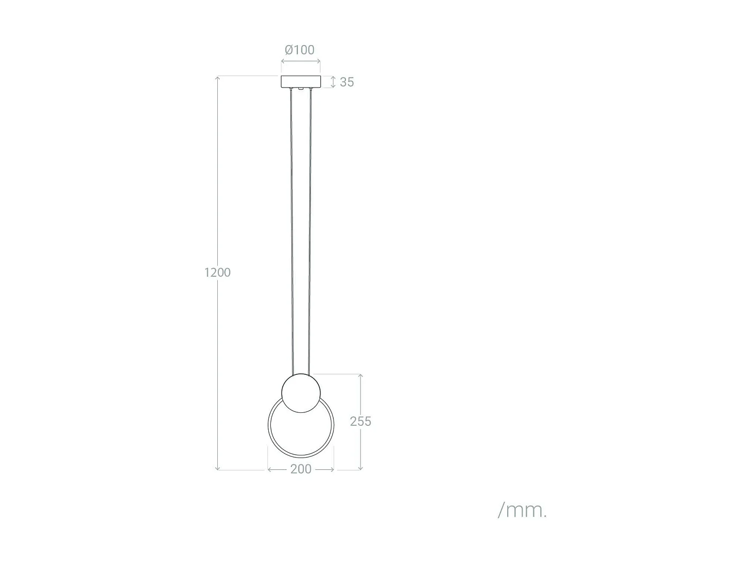 Suspension LED  10W Aluminium Stendhal Blanc