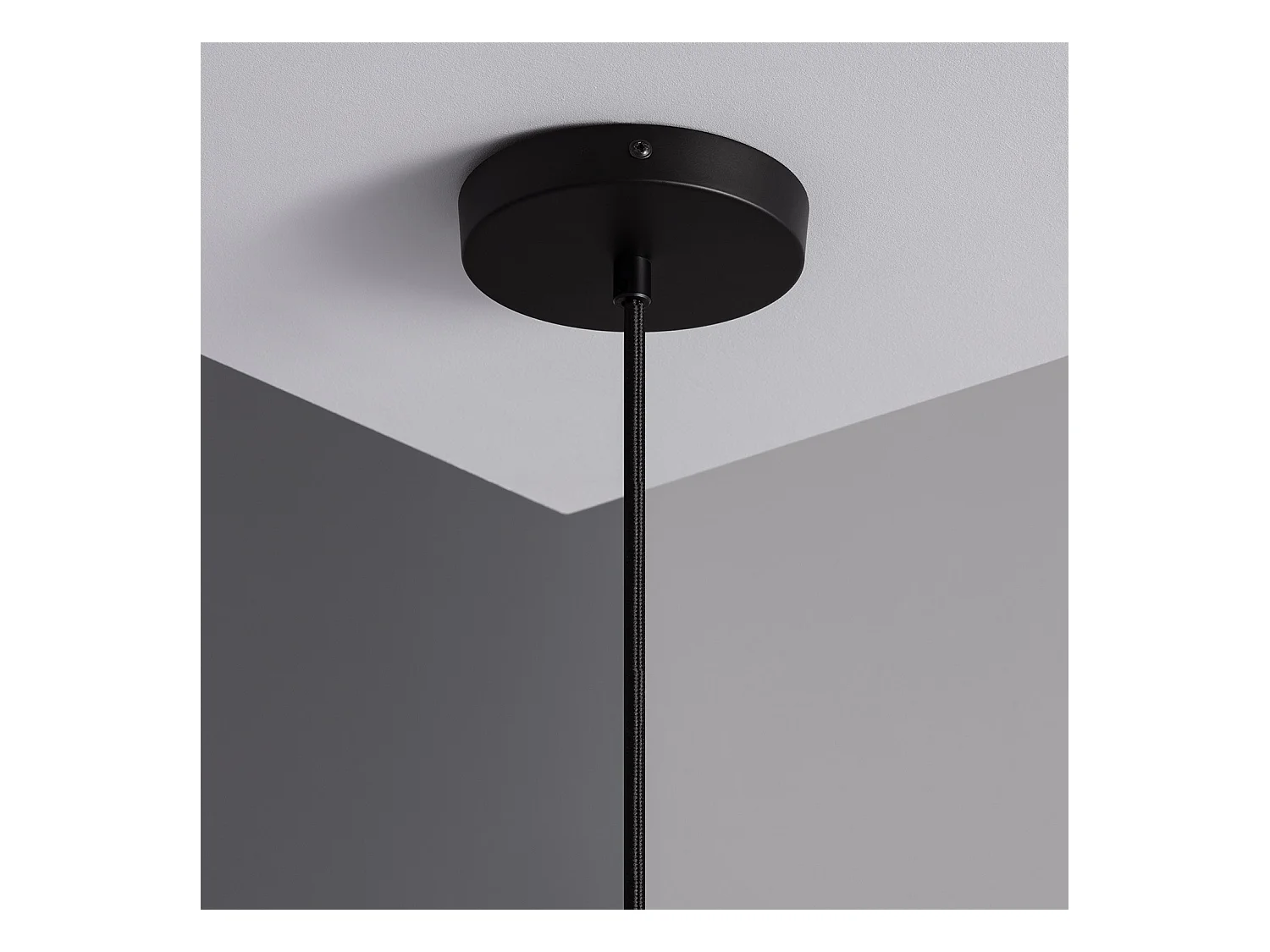 Lampada a Sospensione Metallo e Legno Arbat Nero