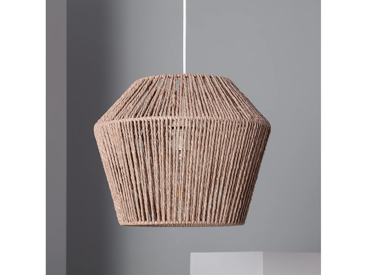 Suspension Papier Tressé Sauki Brun