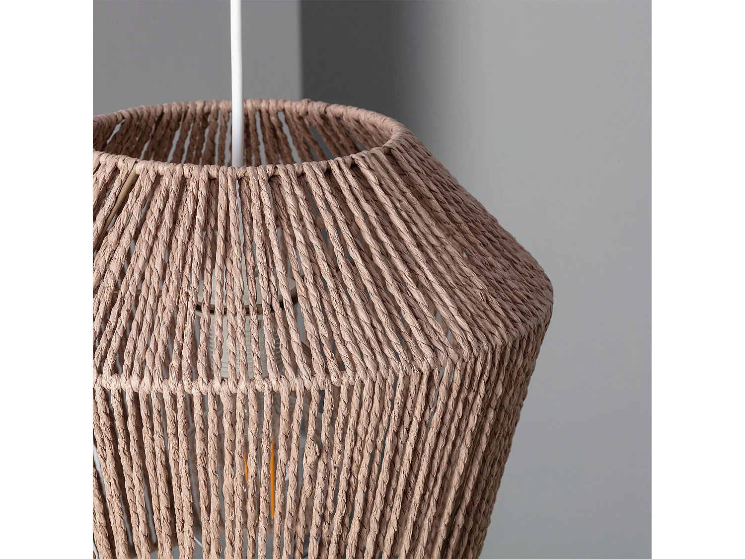 Suspension Papier Tressé Sauki Brun