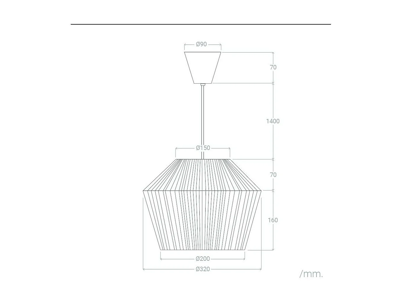 Suspension Papier Tressé Sauki Brun
