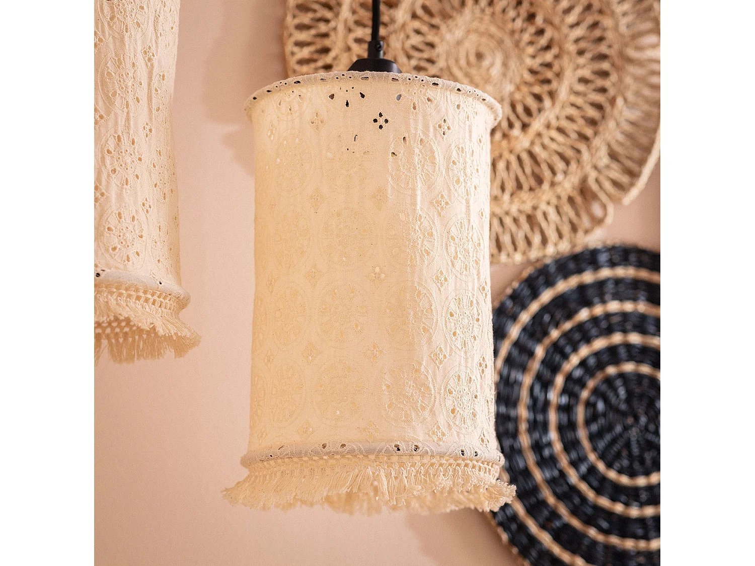 Suspension Coton Otomí  Blanc cassé