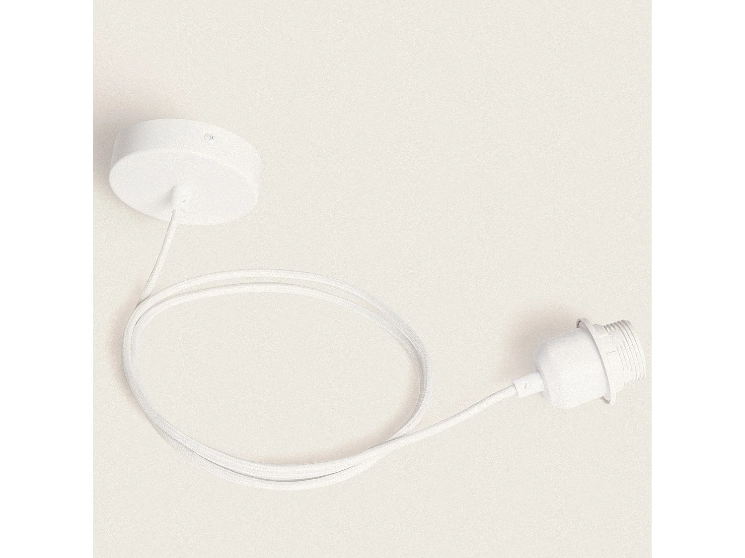 Suspension Bambou Dao Do  Textile blanc