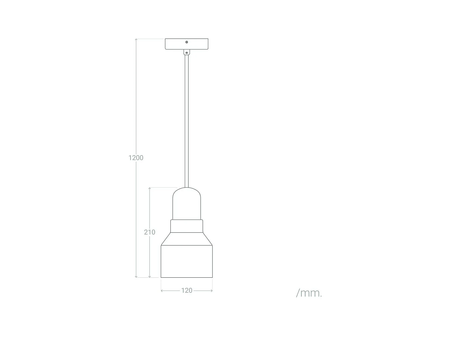 Suspension Ciment et Bois Luster Terre cuite
