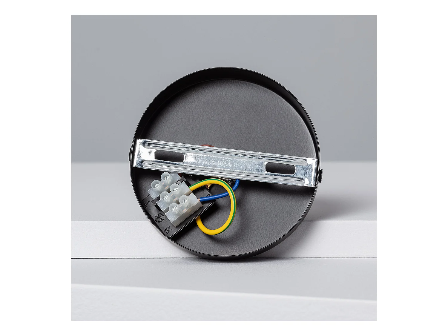 Suspension Ciment et Bois Luster Terre cuite