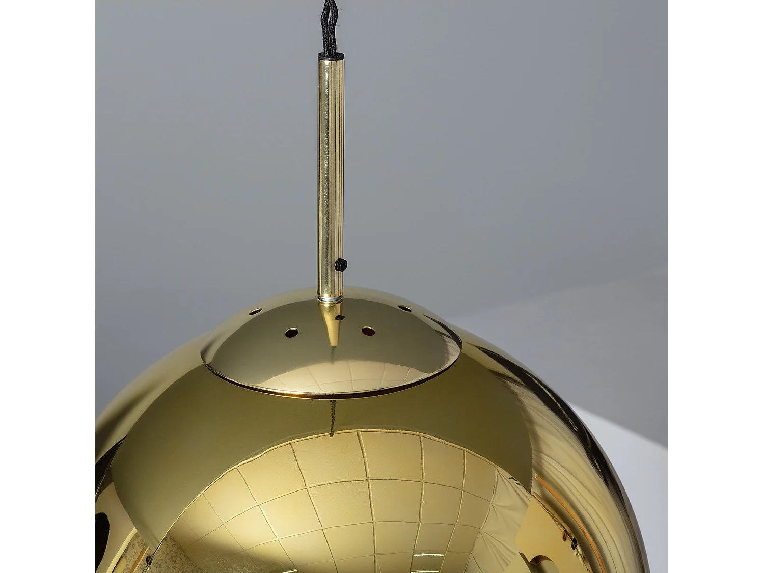 Lámpara Colgante Metal y Cristal Yelitza Gold Dorado