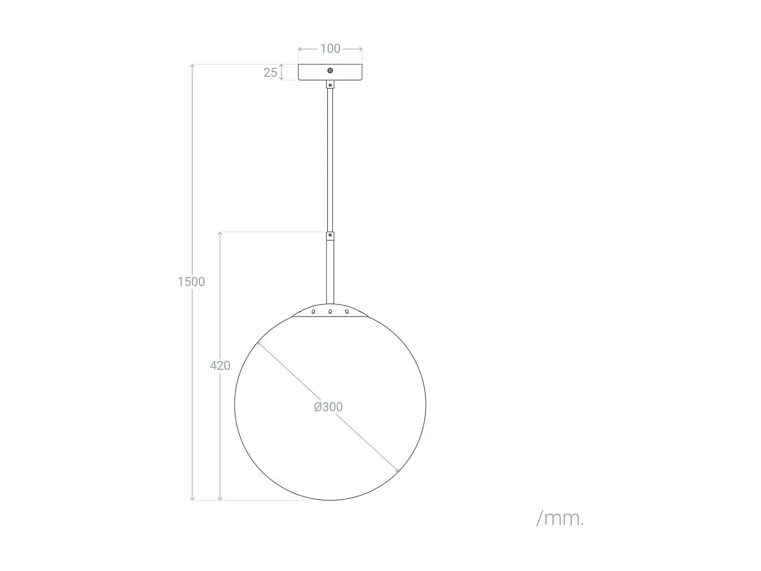Lámpara Colgante Metal y Cristal Yelitza Gold Dorado
