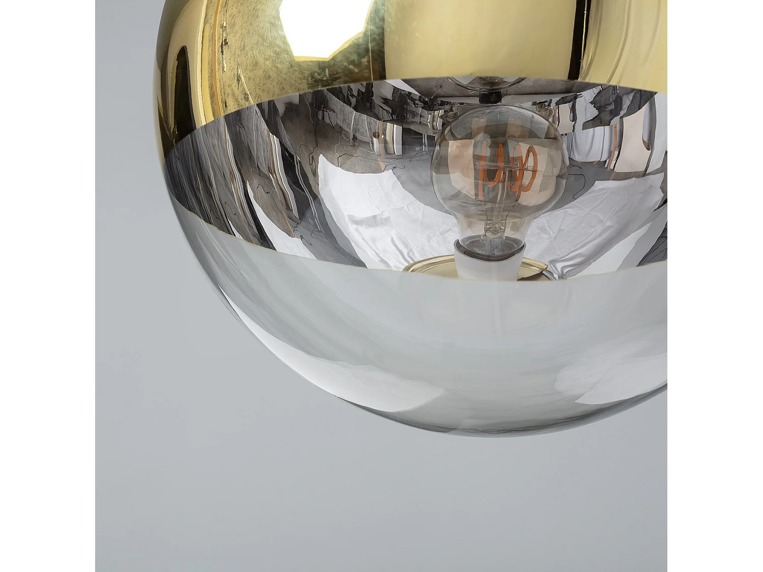 Suspension Métal et Verre Yelitza Gold  Doré