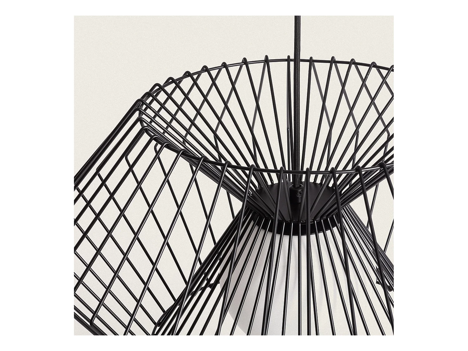 Suspension Métal Hexagone Noir