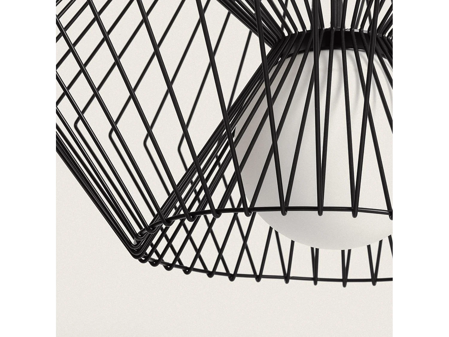 Suspension Métal Hexagone Noir