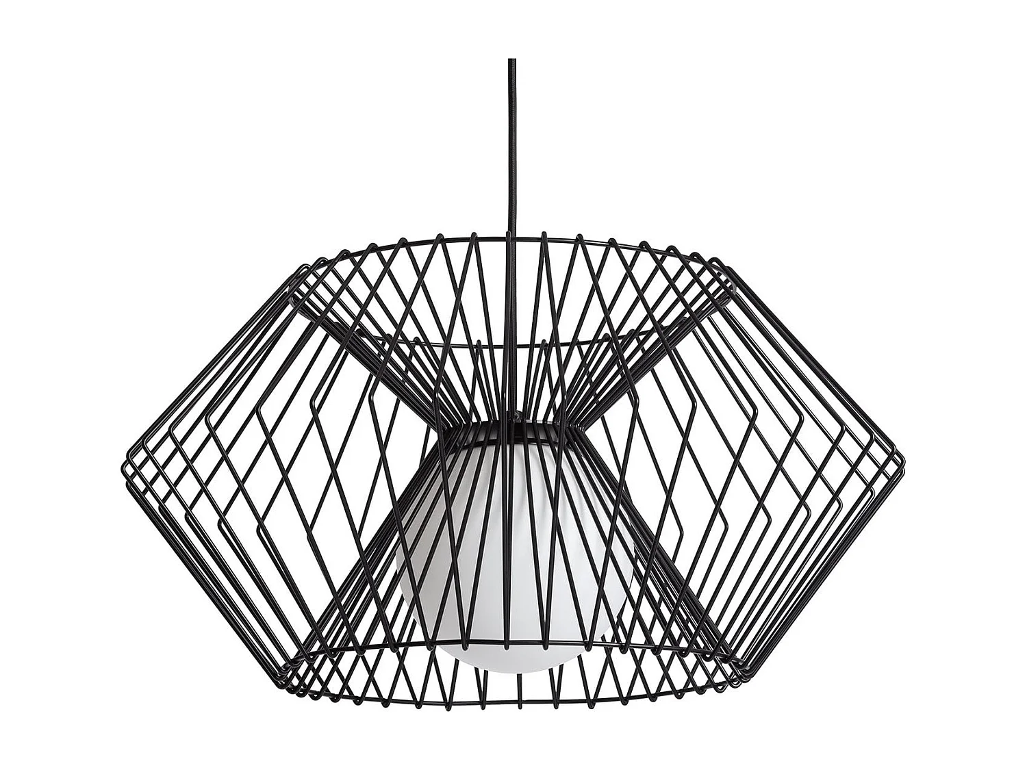 Lampada a Sospensione Metallo Hexagon Nero