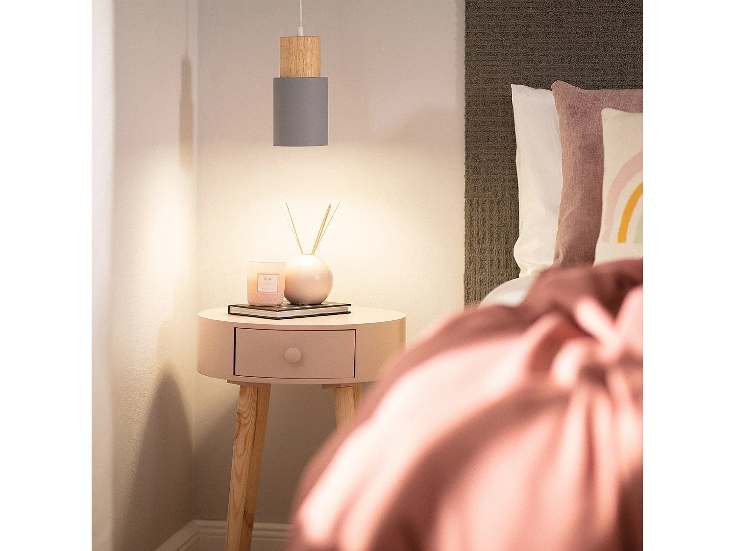 Suspension Bois et Métal Kidonge  Gris