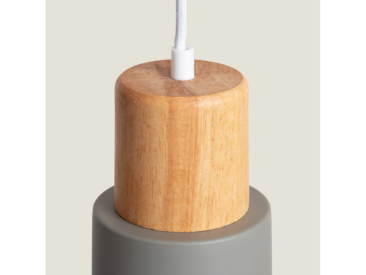 Suspension Bois et Métal Kidonge  Gris