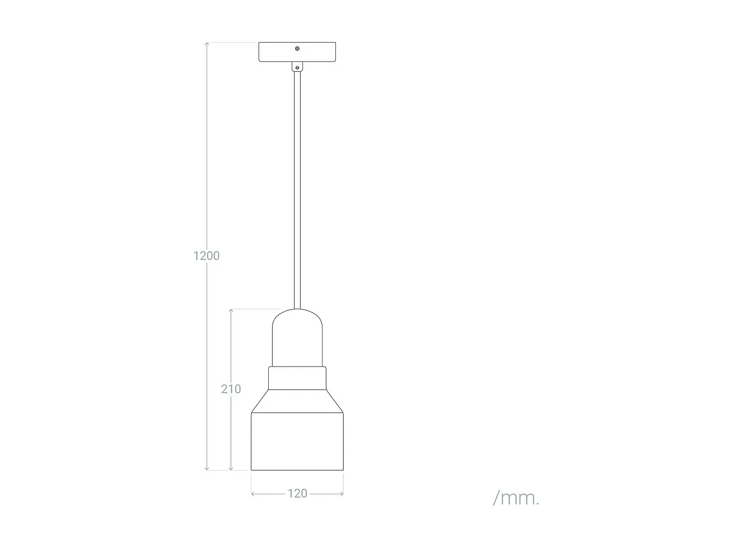 Lampada a Sospensione Cemento e Legno Luster Grigio Pietra