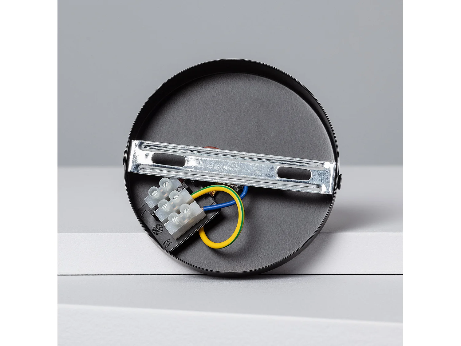 Lampada a Sospensione Cemento e Legno Luster Grigio Pietra