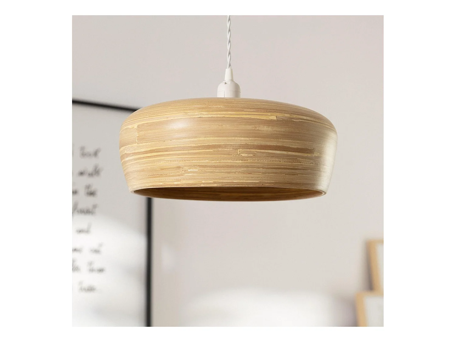 Suspension Bambou Shuka Sari ILUZZIA Textile naturel