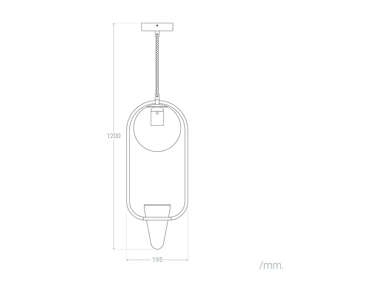 Lampada a Sospensione Metallo e Vetro Moonlight Puncak Oro