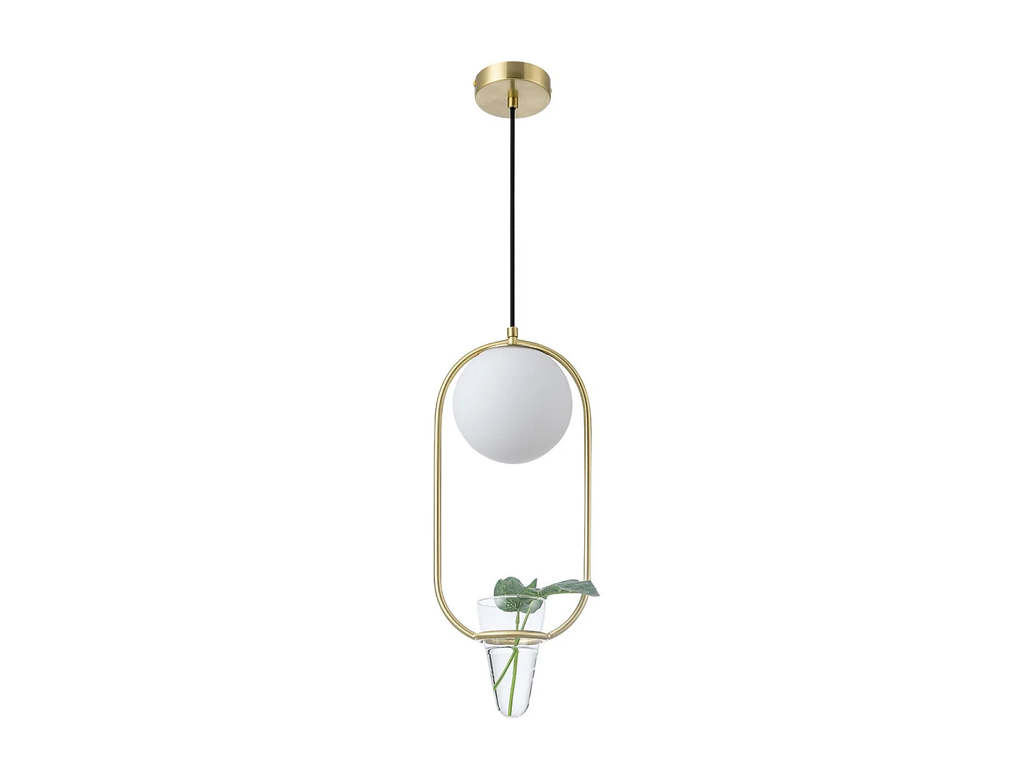 Lampada a Sospensione Metallo e Vetro Moonlight Puncak Oro