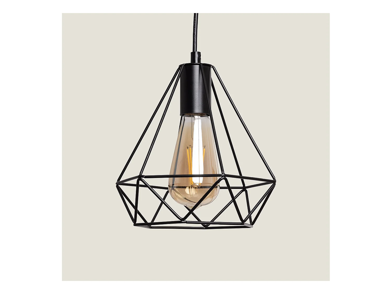 Suspension Métal Sardo Noir