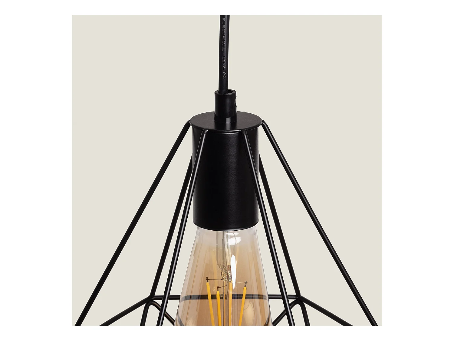 Suspension Métal Sardo Noir