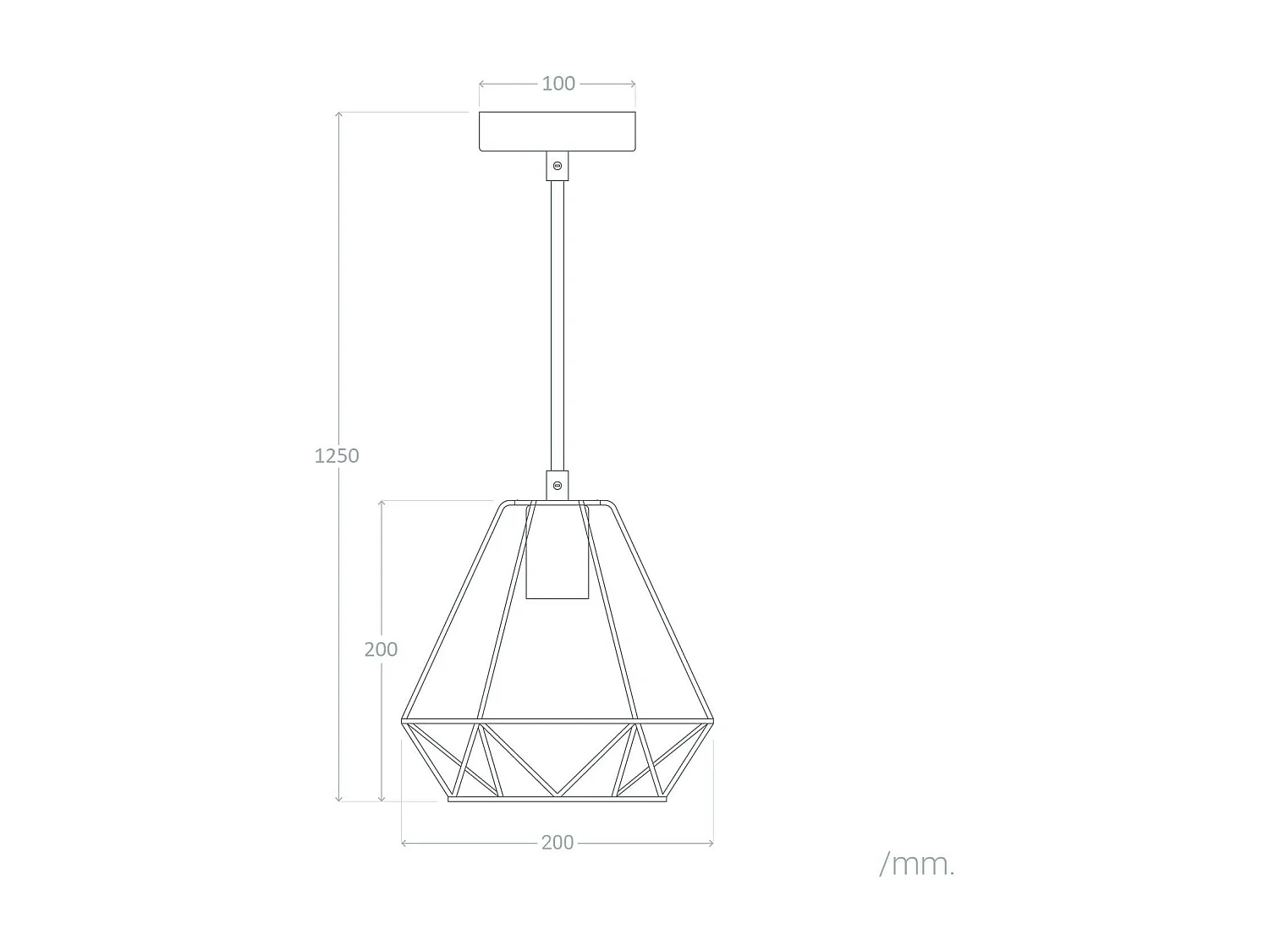 Suspension Métal Sardo Noir