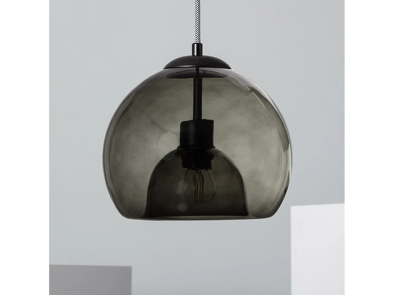 Suspension Verre Vaca Noir