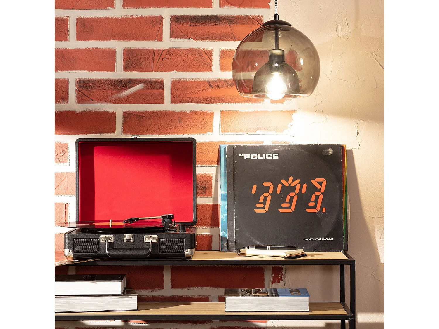 Suspension Verre Vaca Noir