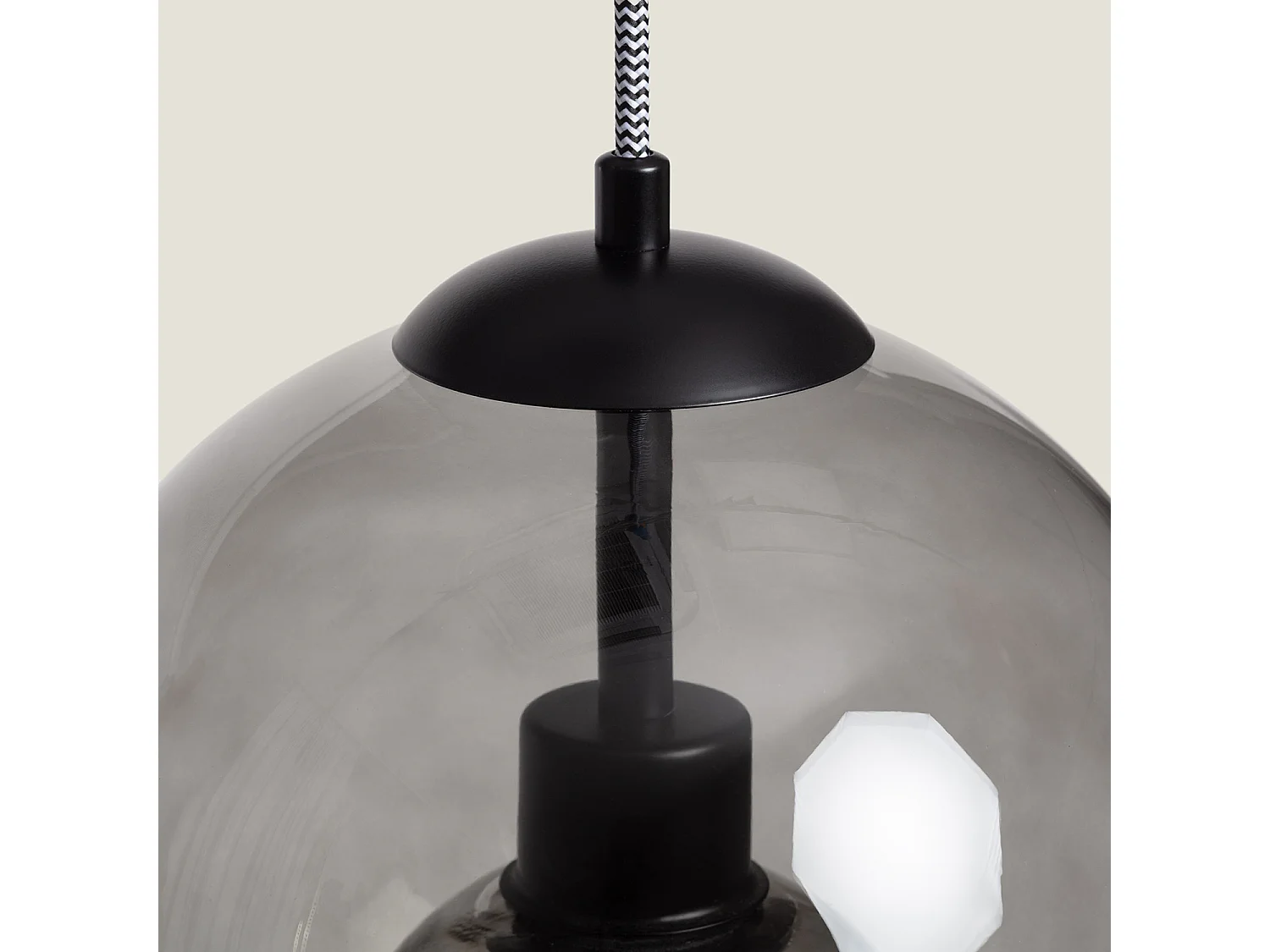 Suspension Verre Vaca Noir