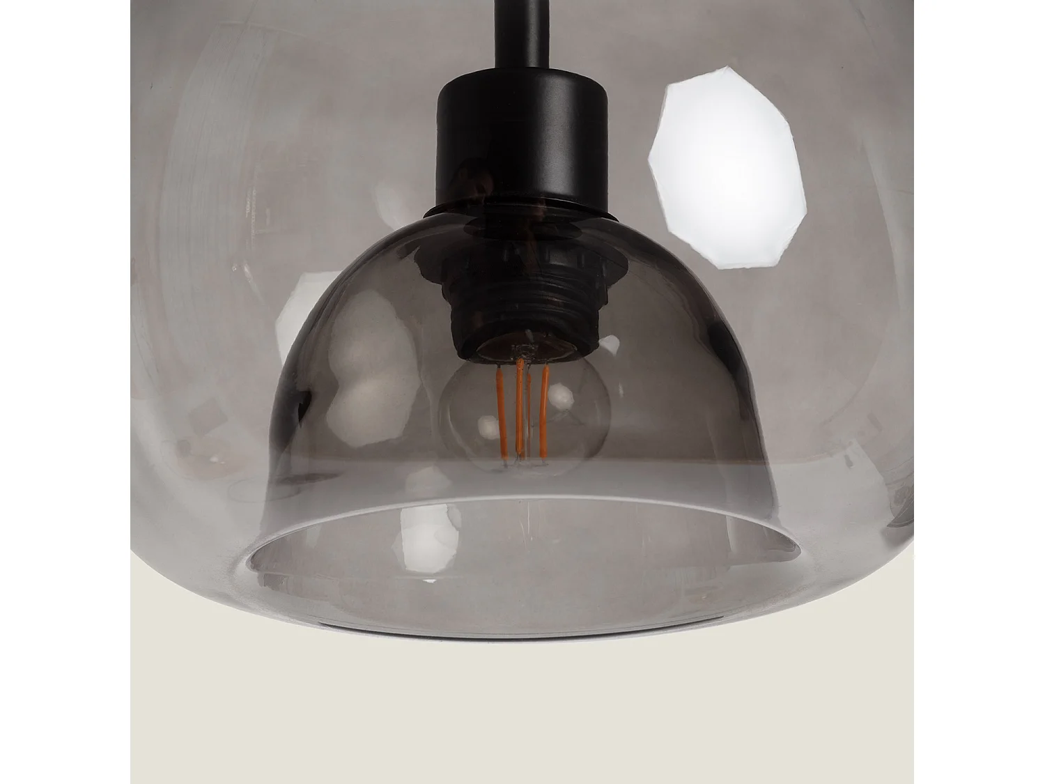 Suspension Verre Vaca Noir