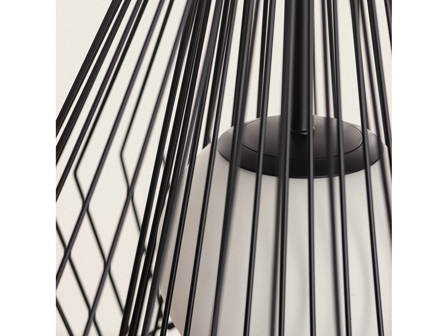 Suspension Metal Pentagone Noir