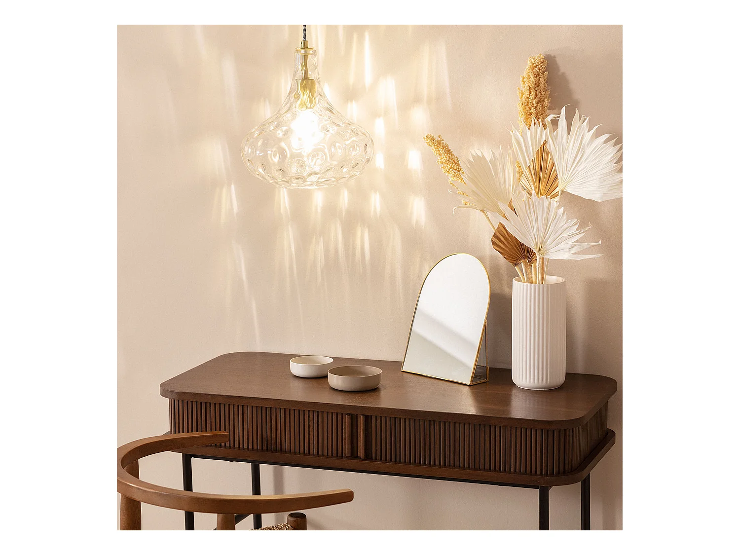 Lampada a Sospensione Vetro Tassel Trasparente