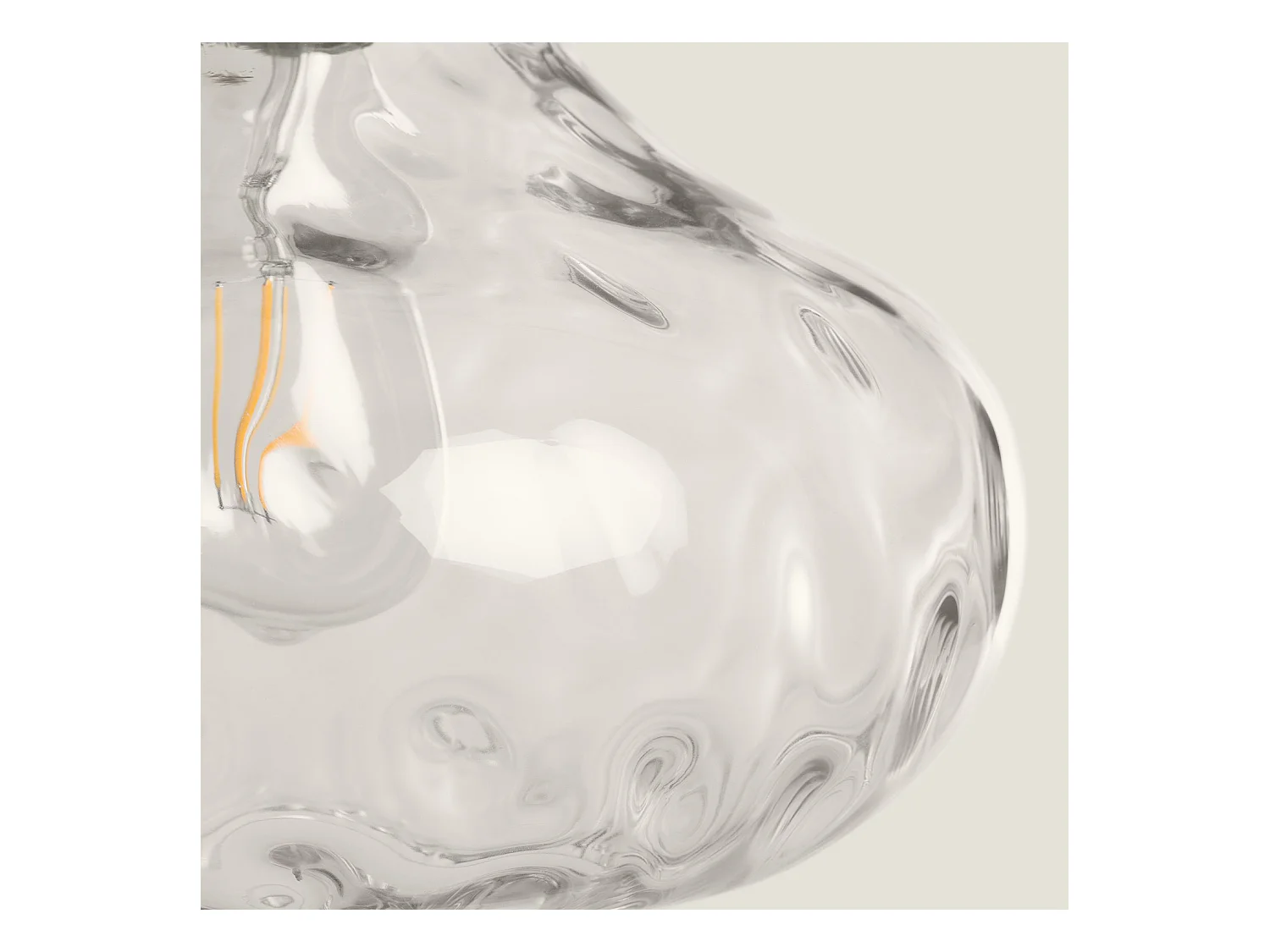 Lampada a Sospensione Vetro Tassel Trasparente