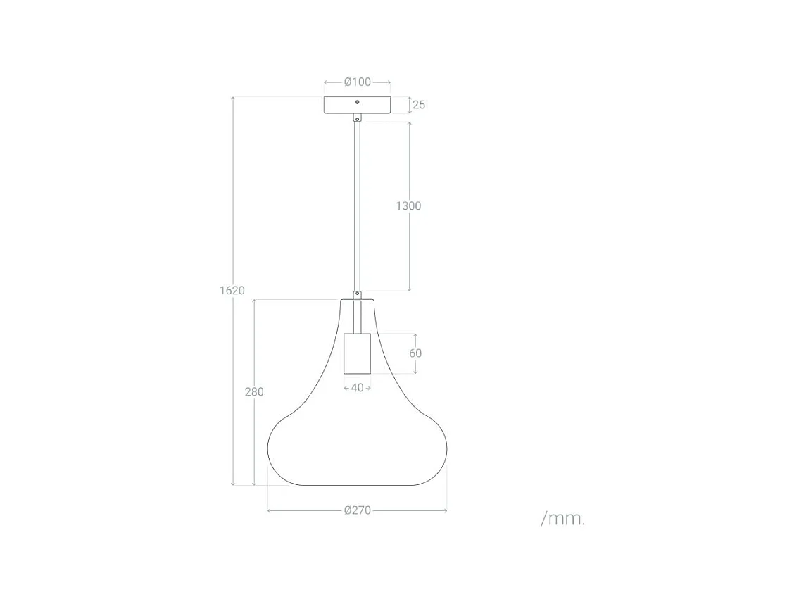 Lampada a Sospensione Vetro Tassel Trasparente