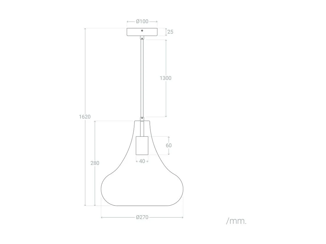 Suspension Verre Tassel Transparent