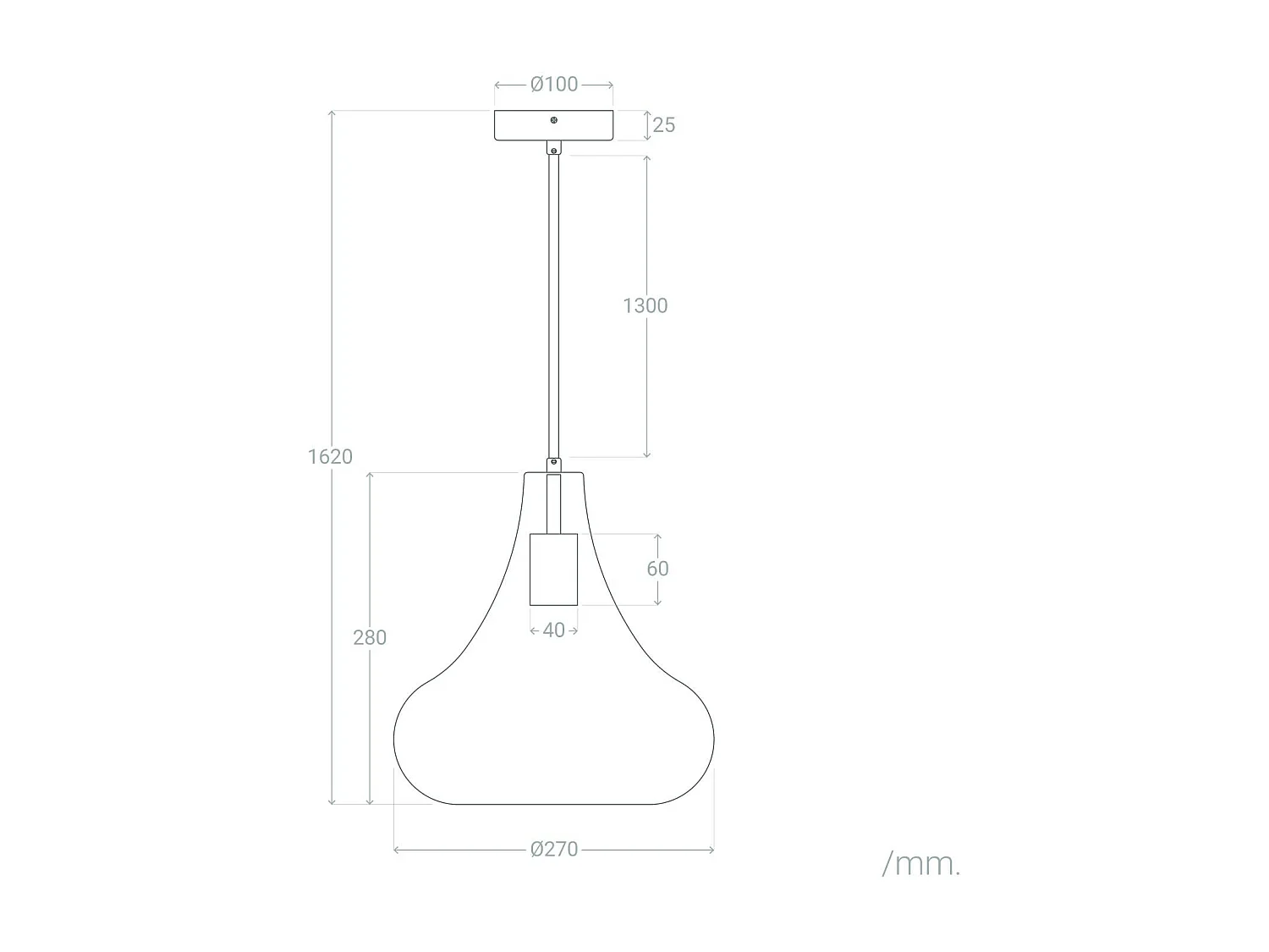 Suspension Verre Tassel Transparent