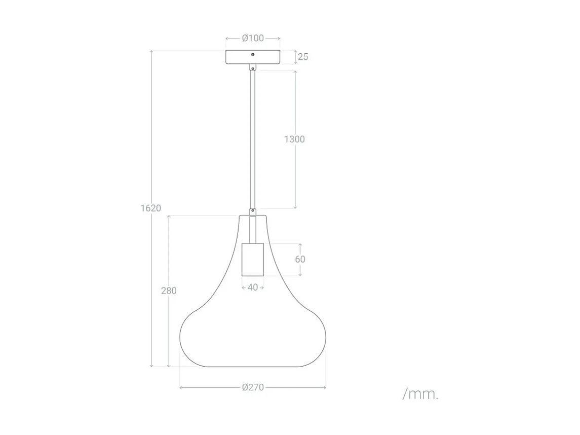 Suspension Verre Tassel Transparent