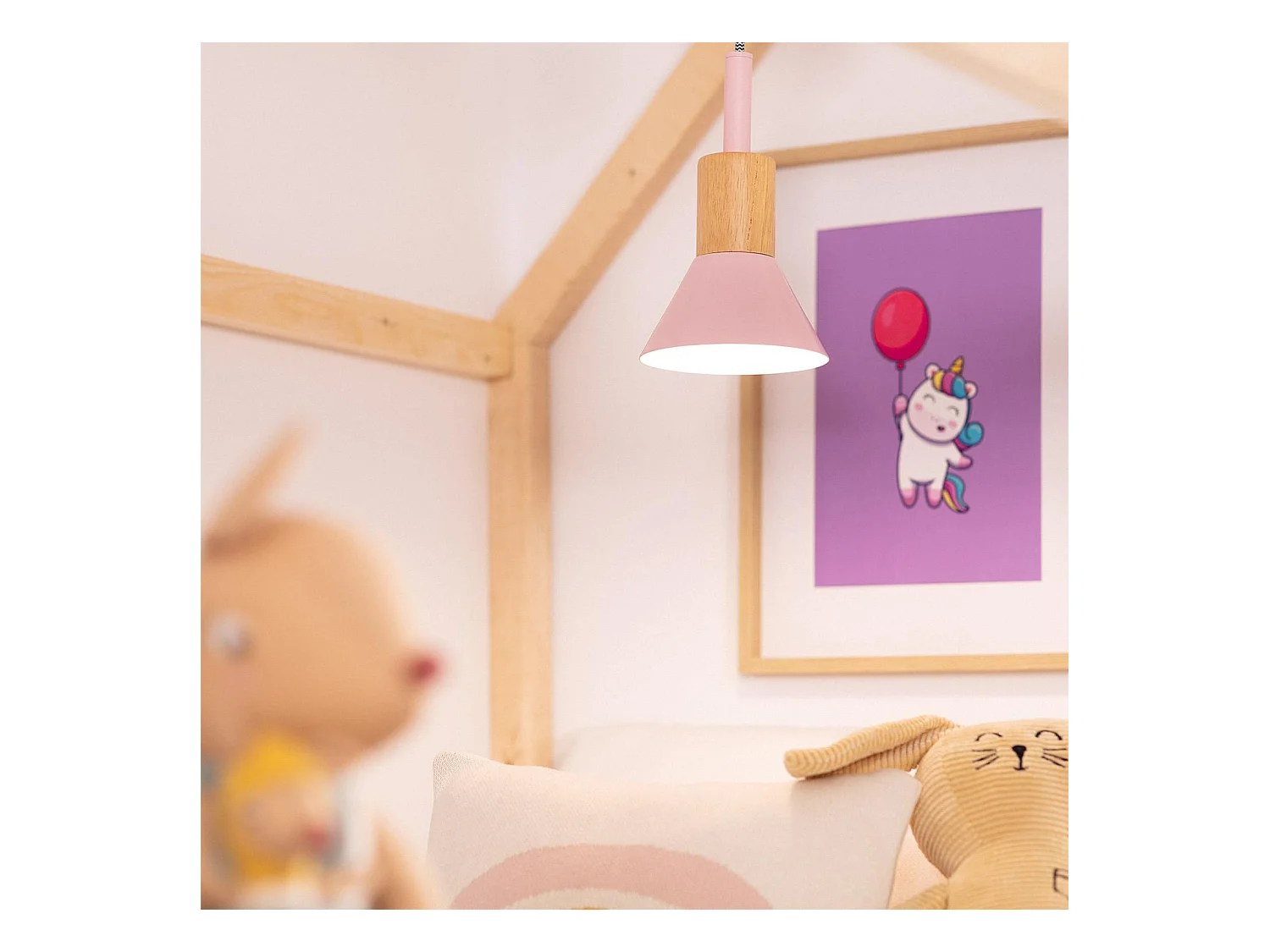 Lampada a Sospensione per Bambini Demarga Camarena Rosa