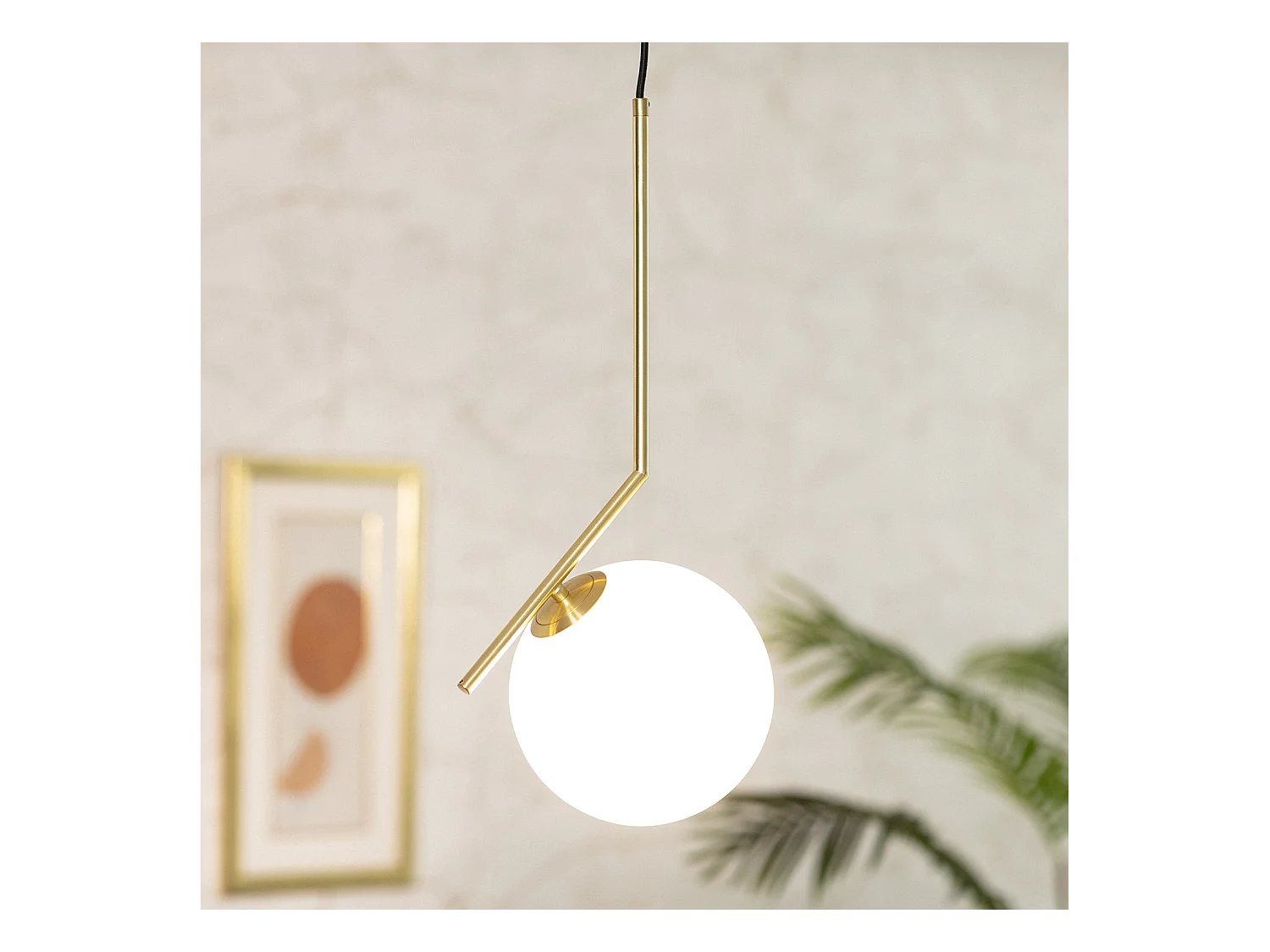 Lámpara Colgante Metal y Cristal Moonlight Dorado