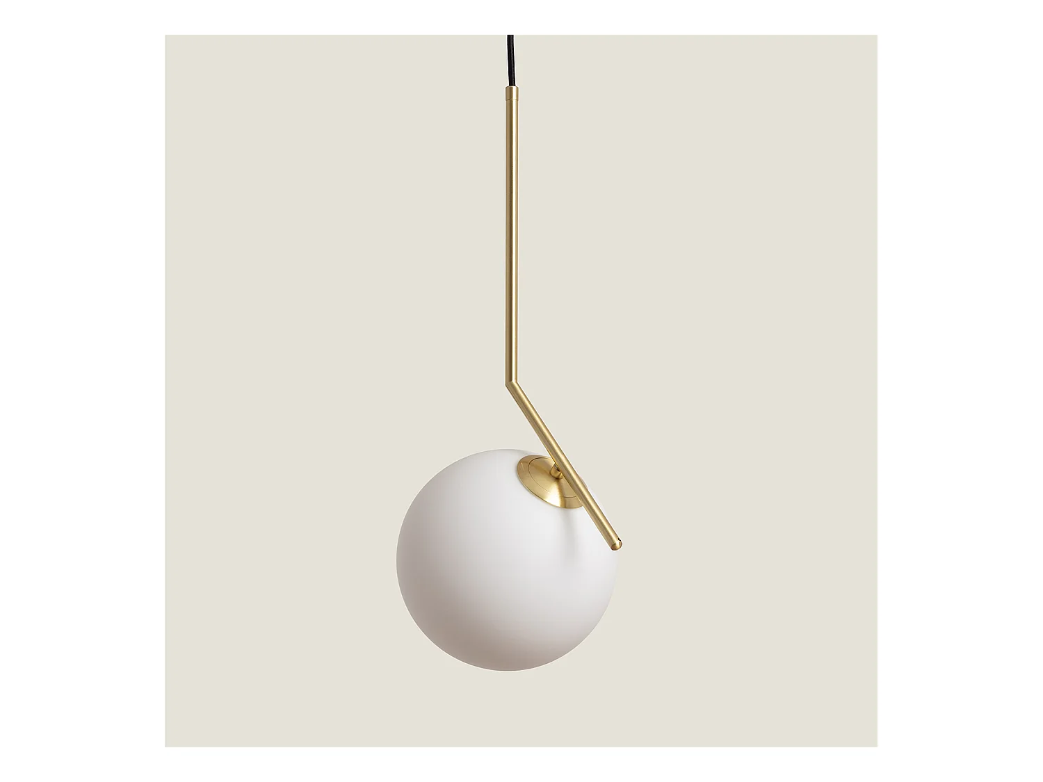 Suspension Métal et Verre Moonlight Doré
