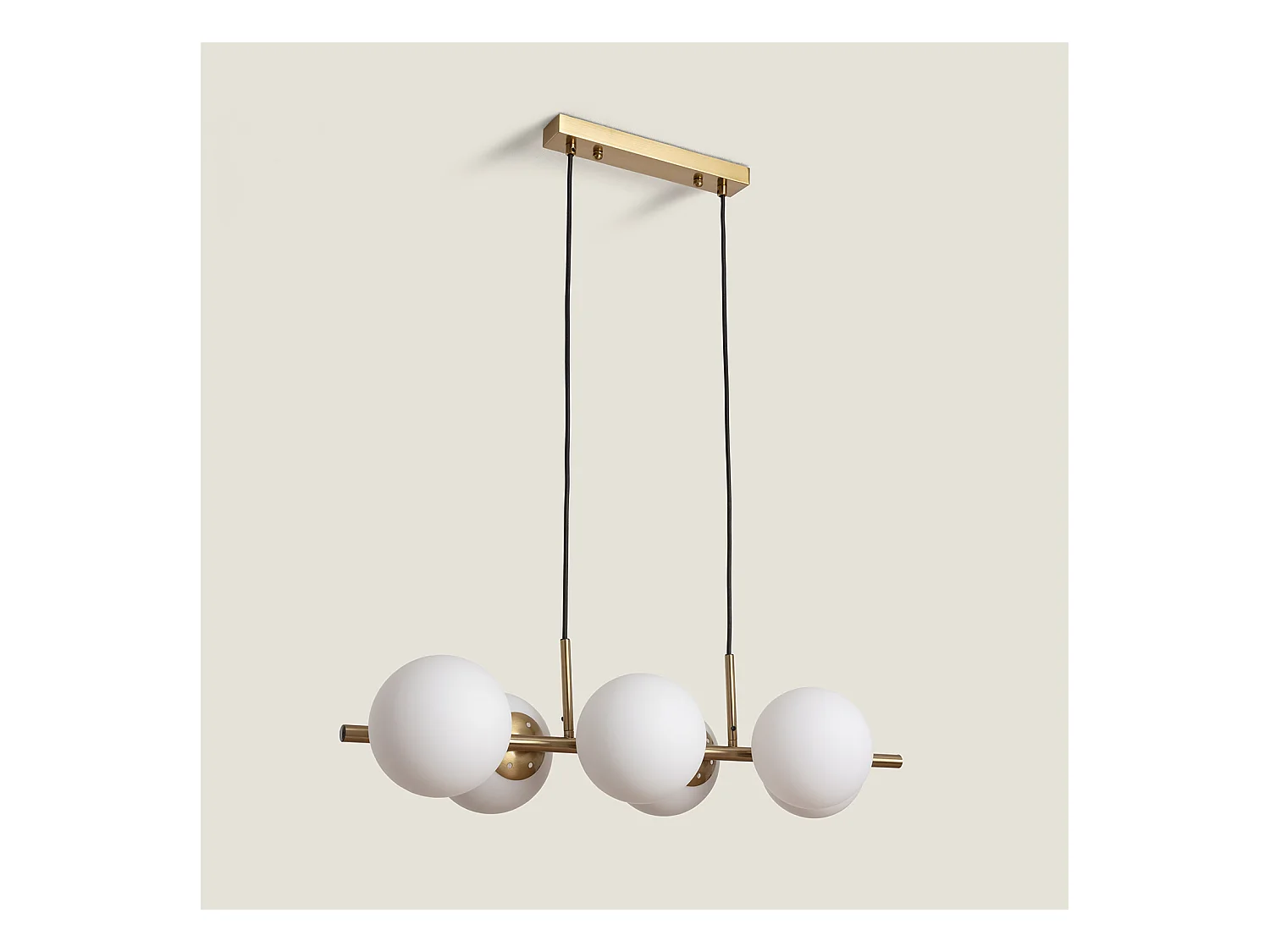 Lampada a Sospensione in Metallo Moonlight Brass 6 Faretti Oro
